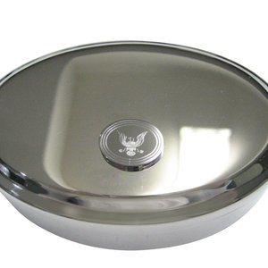 American Eagle Design Oval Trinket Jewelry Box